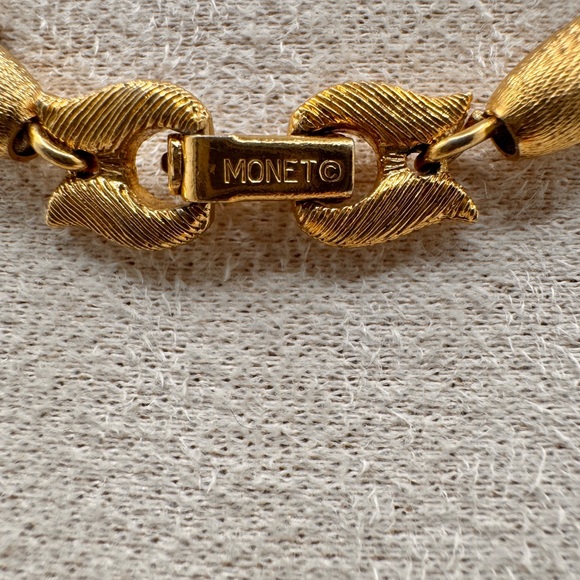 Vintage Monet Gold Tone Multi-Layer Rope Chain Tassel Necklace - Picture 8 of 11